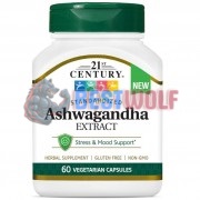 Ashwagandha [Ашваганда] (500 мг x 60 капс), 21st Century