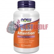 Brain [Brain] (60 жевательных конфет), NOW Foods