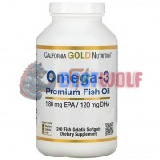 Omega-3 Premium Fish Oil (240 шт по 1000 мг), California Gold Nutrition