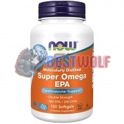 Super Omega EPA [Molecularly Distilled] (120 шт по 1000 мг), NOW Foods