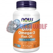 Ultra Omega-3 Fish Oil (90 шт), NOW Foods