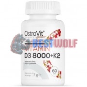 Vitamin D3 [8000 IU] + K2 [200 mcg] (60 шт), OstroVit