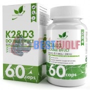 K2 & D3 [60 mcгр x 200 IU] (60 шт), NaturalSupp