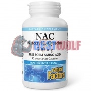 NAC [N-Acetyl-L-Cysteine] (90 шт по 500 мг), Natural Factors