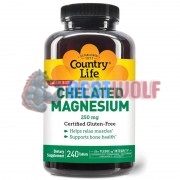 Chelated Magnesium (240 шт), Country Life