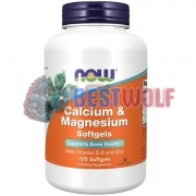 Calcium & Magnesium [with Vitamin D3 and Zinc] (120 шт), NOW Foods