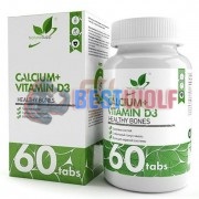 Calcium + Vitamin D3 (60 шт), NaturalSupp